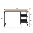 Ver imagem 2 de Mesa Escrivaninha para Escritório Home Office Secretária Strata Panta Lamina com Preto