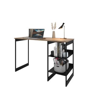 Mesa Escrivaninha para Escritório Home Office Secretária Strata Panta Lamina com Preto