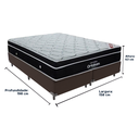 Ver imagem 3 de Cama Box e Colchão Elegant Molas Ensacadas Queen Ortobom: Marrom