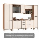 Ver imagem 5 de Cozinha Modulada Completa 6 Peças Balcões Aéreos Vidro Reflecta Comtampo Aspen Luciane Móveis