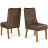 Conjunto 02 Cadeiras Estofadas Amélia - Marrom Café - 1