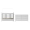 Berço 3 em 1 para Colchão 130x70cm com Rodízios e Cômoda Chantilly Multimóveis Mp4290 Branco - 5