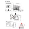 Berço 3 em 1 para Colchão 130x70cm com Rodízios e Cômoda Chantilly Multimóveis Mp4290 Branco - 3