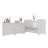 Berço 3 em 1 para Colchão 130x70cm com Rodízios e Cômoda Chantilly Multimóveis Mp4290 Branco - 1