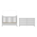 Ver imagem 6 de Berço 3 em 1 para Colchão 130x70cm com Rodízios e Cômoda Chantilly Multimóveis Mp4290 Branco