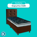Ver imagem 4 de Kit Cabeceira + Cama Box Bau + Colchão Solteiro D28 Conforto Paropas