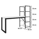 Ver imagem 6 de Escrivaninha Mesa Office Prateleira Industrial Modern Branco