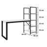 Escrivaninha Mesa Office Prateleira Industrial Modern Branco - 6