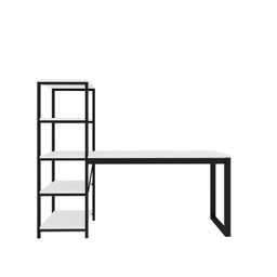 Escrivaninha Mesa Office Prateleira Industrial Modern Branco - 3