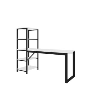Escrivaninha Mesa Office Prateleira Industrial Modern Branco