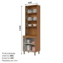 Ver imagem 5 de Torre Quente 1 Forno com Porta de Vidro Venaly Marrom/Cinamomo/Off White
