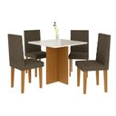 Ver imagem 2 de Conjunto Sala de Jantar Mesa Tampo de Vidro Fidelitá Barcelona com 4 Cadeiras