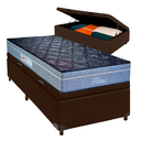 Ver imagem 1 de Cama Box Bau Blindado Solteiro + Colchão Molas Ensacadas Petrus Paropas