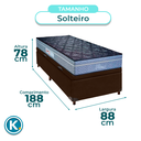 Ver imagem 3 de Cama Box Bau Blindado Solteiro + Colchão Molas Ensacadas Petrus Paropas