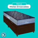 Ver imagem 4 de Cama Box Bau Blindado Solteiro + Colchão Molas Ensacadas Petrus Paropas