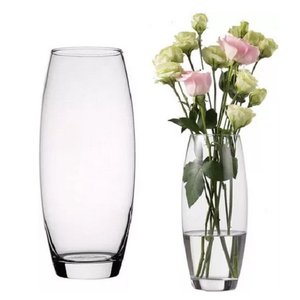 VASO 27 CM VIDRO CRISTAL ARRANJO DECORAÇÃO (MCD)