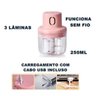 Mini Processador Recarregavel 250ml de 3 Laminas - 3