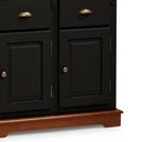 Ver imagem 3 de Balcão Buffet 4 Portas 3 Gavetas Manchester 2048 Linz Móveis - Preto/Imbuia Glazer