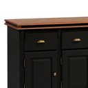 Ver imagem 2 de Balcão Buffet 4 Portas 3 Gavetas Manchester 2048 Linz Móveis - Preto/Imbuia Glazer