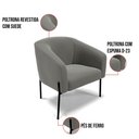 Ver imagem 5 de Poltrona Pé de Ferro Preto Kit 2 Stella Suede D03 - D’Rossi