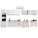 Ver imagem 6 de Armário de Cozinha Modulada de Canto 8 Peças CP09 Balcão com Pia Inox Branco - Lumil Lumil Móveis