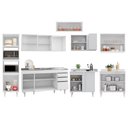 Ver imagem 5 de Armário de Cozinha Modulada de Canto 8 Peças CP09 Balcão com Pia Inox Branco - Lumil Lumil Móveis
