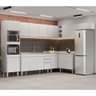 Armário de Cozinha Modulada de Canto 8 Peças CP09 Balcão com Pia Inox Branco - Lumil Lumil Móveis - 2