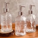 Ver imagem 6 de Kit 6 Porta Sabonetes Líquido de Vidro 380ml Porta Sabão Sortido Lyor Banheiro