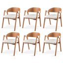 Ver imagem 1 de Kit 6 Cadeiras para Sala de Jantar Luna Bege/Nude/Mel Yescasa