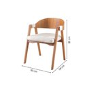 Ver imagem 4 de Kit 6 Cadeiras para Sala de Jantar Luna Bege/Nude/Mel Yescasa