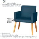 Ver imagem 3 de Poltrona para Quarto Infantil Tecido Suede Resistente Espaço Pequeno Pés de Madeira Estudo