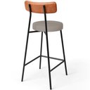 Ver imagem 5 de Banqueta Baixa Cozinha Sala Jantar Bancada Milão L02 Couríssimo Camel Linho Bege - lyam decor Lyam D