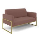 Ver imagem 3 de Sofá Namoradeira com Poltrona Base Industrial Alta Dourado Marisa Veludo D03 - D’Rossi Rose