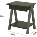 Ver imagem 3 de Mesa de Cabeceira 1 Gaveta e Prateleira Integra Dexter Amadeirado/branco