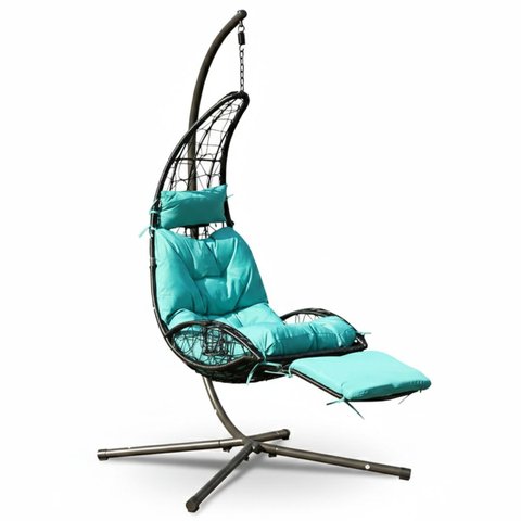 Cadeira Balanço Espreguiçadeira Meia Lua Piscina Jardim Varanda Camping Area Externa Verao Suporte G