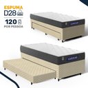 Ver imagem 3 de Cama Box + Colchão Gazin de Espuma D28 Double Face Force Up + Auxiliar de Espuma Solteiro 88 cm