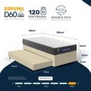 Ver imagem 2 de Cama Box + Colchão Gazin de Espuma D28 Double Face Force Up + Auxiliar de Espuma Solteiro 88 cm