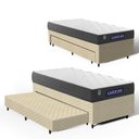Ver imagem 1 de Cama Box + Colchão Gazin de Espuma D28 Double Face Force Up + Auxiliar de Espuma Solteiro 88 cm