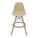 Ver imagem 4 de Kit 2 Banquetas Charles Eames Eiffel Wood Design Base Fixa Madeira - Bege