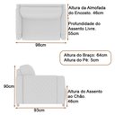 Ver imagem 2 de Conjunto Sofá 2 Lugares e Poltrona Aaron Linho Bege - Sallar Home