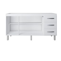 Balcão para Pia Carina 140cm sem Tampo - Branco - 2