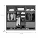 Ver imagem 3 de Guarda Roupa Cancun 6 Portas Benetil:cinamomo