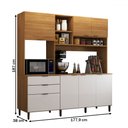 Ver imagem 5 de Cozinha Compacta Solaris 7 Portas 2 Gavetas Cinamomo/off White - Panorama Móveis
