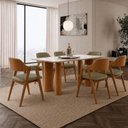 Ver imagem 4 de Sala de Jantar Moderna 6 Cadeiras Bella- Imperial Móveis