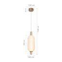 Ver imagem 3 de Lustre Pendente Astraled Siel Pt-9148 Dourado LED Bivolt