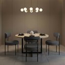 Ver imagem 1 de Cadeira Sala de Jantar Margara Kit 4 em Aço Preto Bouclê D03 - D'Rossi