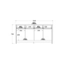 Ver imagem 5 de Aparador Buffet 4 Portas e 4 Gavetas 154cm Ditália