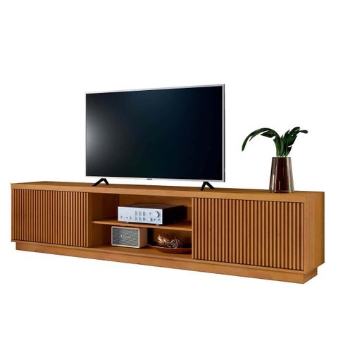 Rack para Tv 75" Ripado 2pt Valencia:naturalle