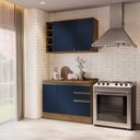 Ver imagem 1 de Armário de Cozinha Compacta Garrafeiro 100% Mdf 120cm Nogueira/azul Profundo Celeste Kappesberg