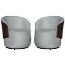 Ver imagem 1 de Conjunto 2 Poltronas Decorativa para Salão de Beleza e Barbearia - Veludo - Sv Decor:prata